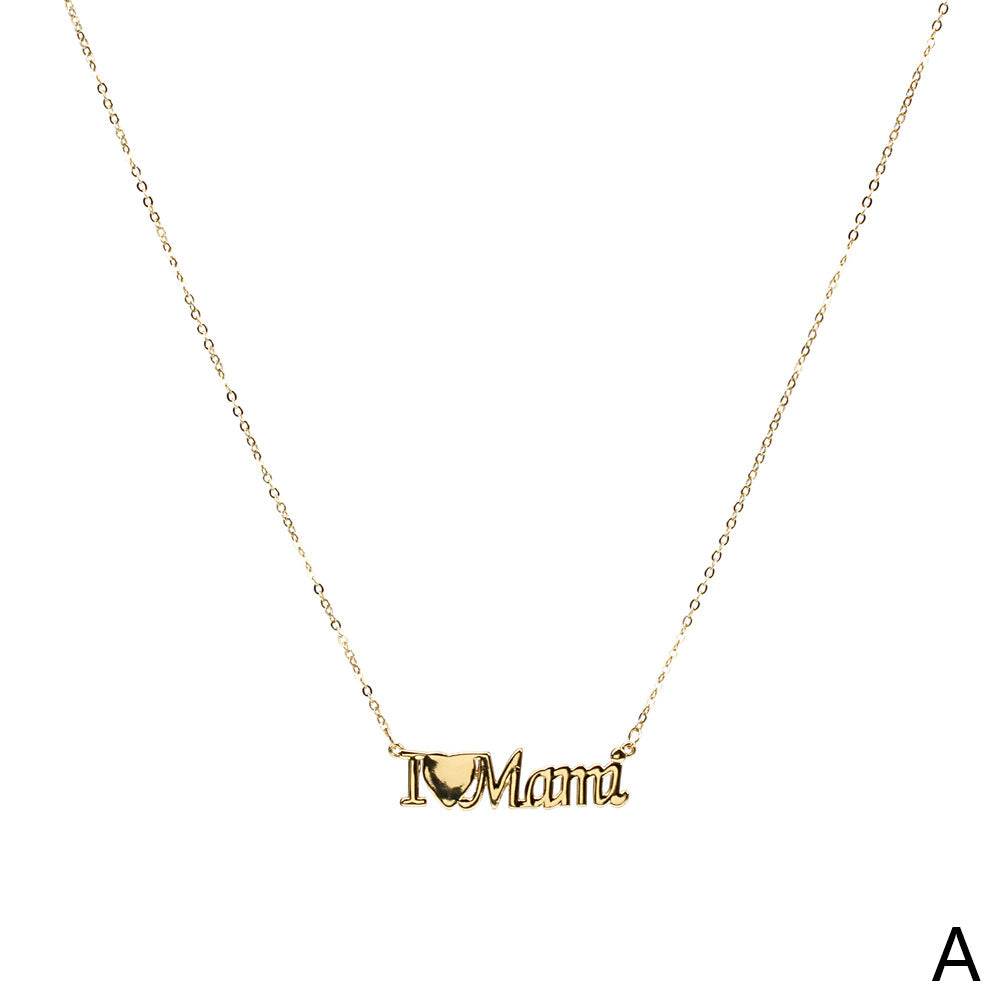 Venta al por mayor, regalo para el día de la madre, collar con colgante de globo de cobre MAMA